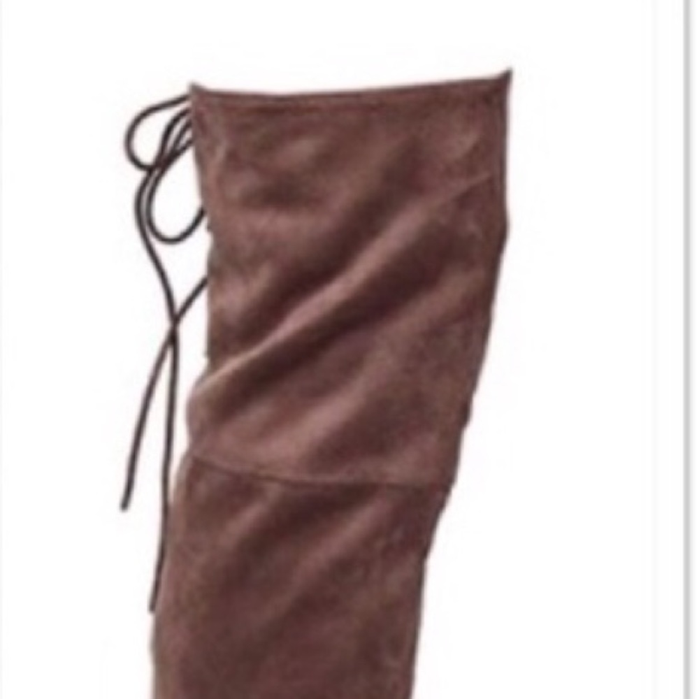 LAST 1❤️STYLISH BROWN SUEDE OVER THE KNEE BOOTS - Picture 4 of 5
